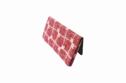 red and pink african wax print clutch bag