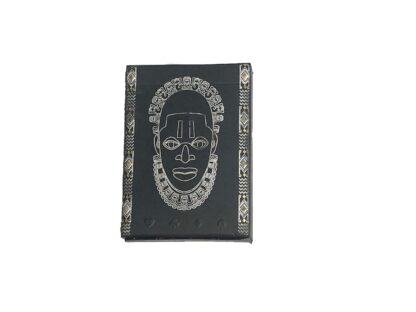 natives nigerian playing cards box with a gold embossed Benin mask on the front